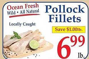Market Basket Pollock fillets offer