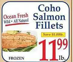 Market Basket Coho salmon fillets offer