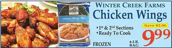 Market Basket Winter creek farms chicken wings offer