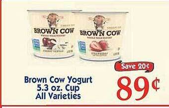 Market Basket Brown cow yogurt offer