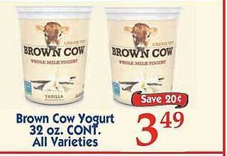 Market Basket Brown cow yogurt offer