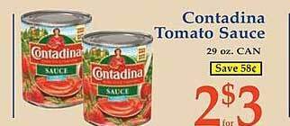 Market Basket Contadina tomato sauce offer
