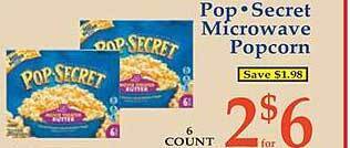 Market Basket Pop-secret microwave popcorn offer