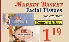 Market Basket Market basket facial tissues offer
