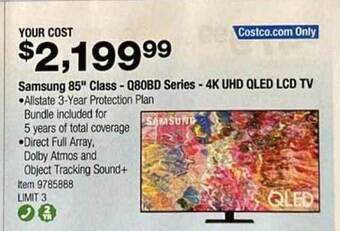 Costco Samsung 85 offer