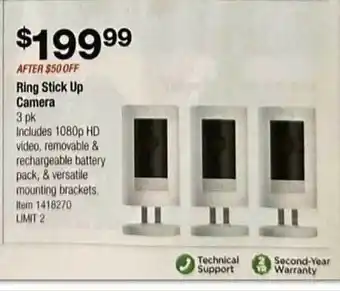 Costco Ring stick up camera offer