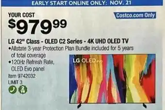 Costco Lg 42 offer