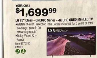 Costco Lg 75 offer
