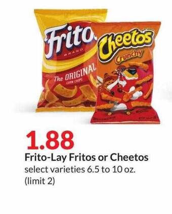 Hy-Vee Frito-lay fritos or cheetos offer