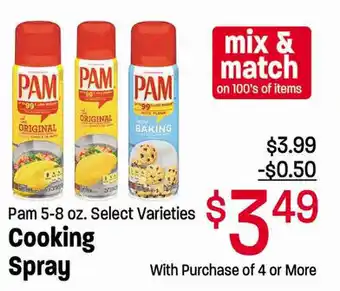 Cooking Spray Pam 5-8 oz.