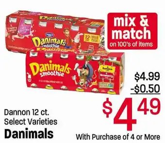 The Fresh Market Danimals Dannon 12 ct. offer