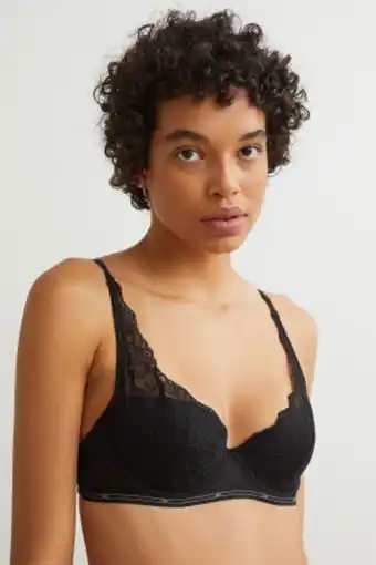 H&M Non-padded underwire lace bra offer