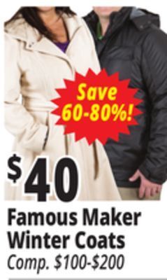 Ocean State Job Lot Famous maker winter coats offer