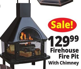 Ocean State Job Lot Firehouse fire pit with chimney offer