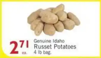 Genuine Idaho Russet Potatoes 4 lb. bag