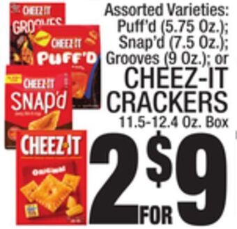 C Town Cheez-it crackers, 11.5-12.4 oz. box offer