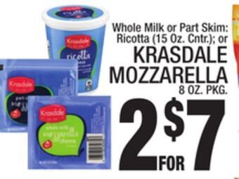 C Town Krasdale mozzarella 8 oz. pkg. offer
