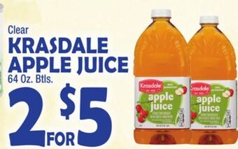 Bravo Supermarkets Krasdale apple juice offer