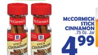 Bravo Supermarkets Mccormick stick cinnamon offer