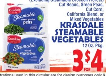 Bravo Supermarkets Krasdale steamable vegetables offer