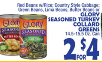 Bravo Supermarkets Glory seasoned turkey collard greens offer