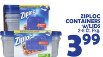 Bravo Supermarkets Ziploc containers w/lids offer