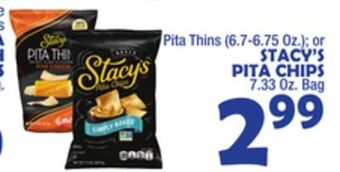 Bravo Supermarkets Stacy's pita chips 7.33 oz. bag offer
