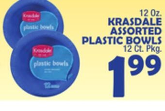 Bravo Supermarkets Krasdale assorted plastic bowls offer