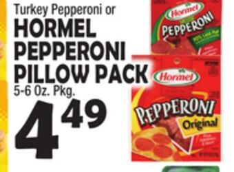 Bravo Supermarkets Hormel pepperoni pillow pack offer