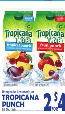 Bravo Supermarkets Tropicana punch offer