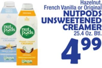 Bravo Supermarkets Nutpods unsweetened creamer offer