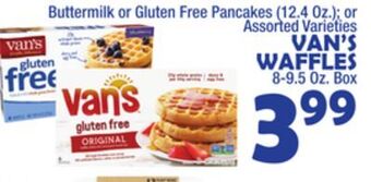 Bravo Supermarkets Van's waffles 8-9.5 oz. box offer