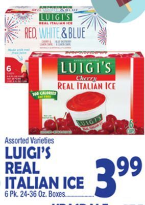 Bravo Supermarkets Luigi's real italian ice offer