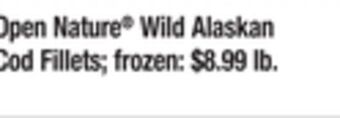 ACME Open nature® wild alaskan cod fillets offer