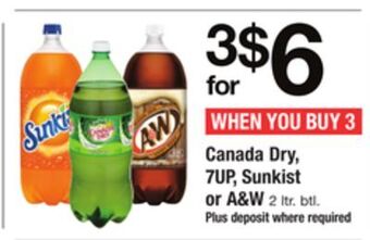 ACME Canada dry, 7up, sunkist or a&w offer