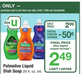 ACME Palmolive liquid dish soap offer