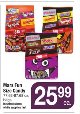 ACME Mars fun size candy offer