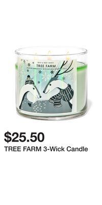 Bath & Body Works Tree farm 3-wick candle offer