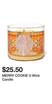Bath & Body Works Merry cookie 3-wick candle offer