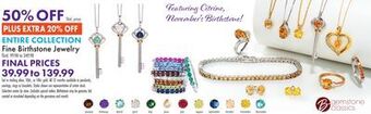 Boscov's Entire collection fine birthstone jewelry offer