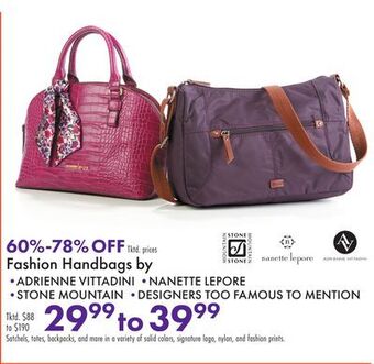 Boscov's Fashion handbags offer