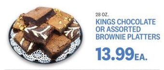 Kings Food Markets Kings chocolate or assorted brownie platters offer