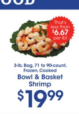 Price Rite Bowl & basket shrimp offer