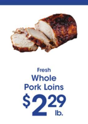 Price Rite Whole pork loins offer