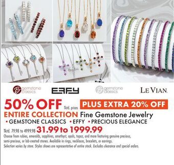 Boscov's Entire collection fine gemstone jewelry offer