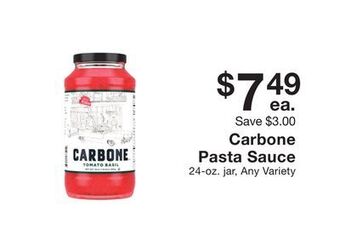 Fairway Store Market Carbone pasta sauce offer