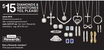 JC Penney Diamond accent or lab-created gemstones offer