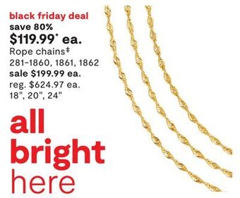 JC Penney Rope chains‡ offer