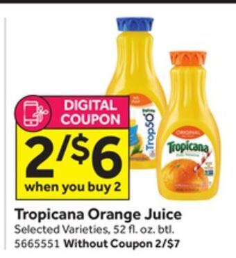 Stop&Shop Tropicana orange juice offer