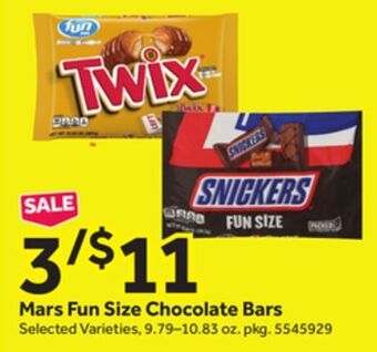 Stop&Shop Mars fun size chocolate bars offer